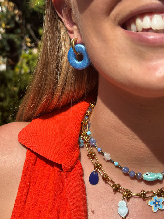 KHESBED - BOUCLES D'OREILLES - DOUBLE ANNEAU