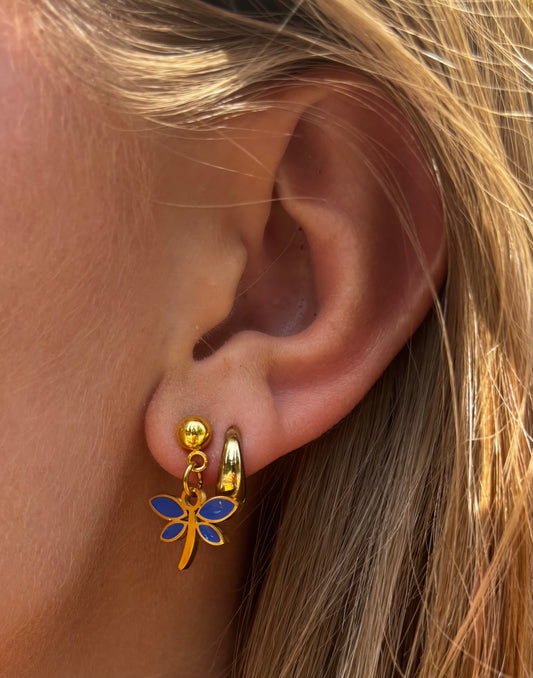 KHESBED - BOUCLES D'OREILLES - LIBELLULE