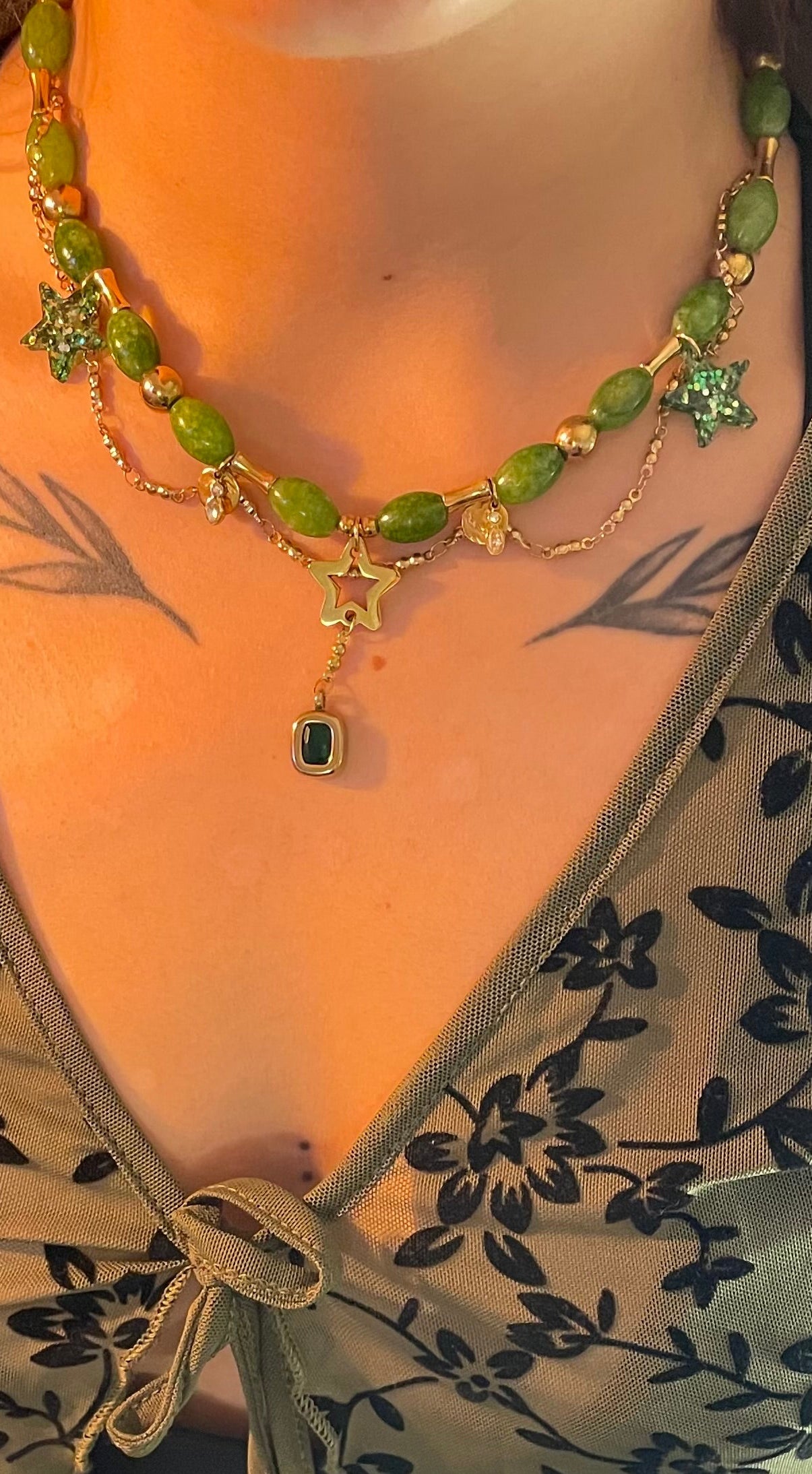 WADJ - COLLIER - CHAINE & PERLES